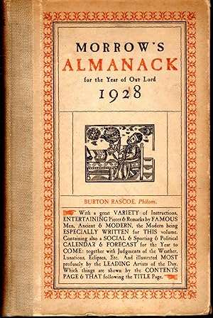 Immagine del venditore per Morrow's Almanack for the Year of Our Lord 1928 venduto da Dorley House Books, Inc.