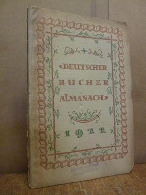 Deutscher Bücheralmanach 1922,