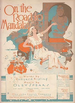 Seller image for On The Road To Mandalay (1907 sheet music) for sale by Old Book Shop of Bordentown (ABAA, ILAB)