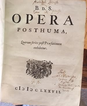 Opera Postuma, Quorum series post Præfationem exhibetur.
