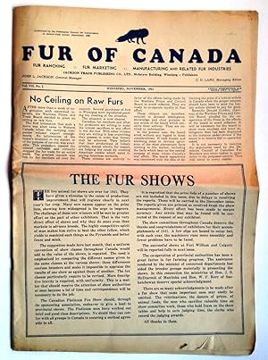 Fur of Canada, Vol. VII, No. 2, November 1941