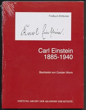 Bild des Verkufers fr Carl Einstein 1885-1940. Findbuch zum Nachla in der Akademie der Knste. Mit Abb. zum Verkauf von Ballon & Wurm GbR - Antiquariat