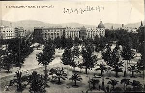 Bild des Verkufers fr Ansichtskarte / Postkarte Barcelona Katalonien, Plaza de Catalua zum Verkauf von akpool GmbH