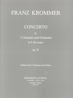 Image du vendeur pour KROMMER F. - Concierto en Mib Mayor Op.35 para 2 Clarinetes y Piano (Dechant) mis en vente par Mega Music