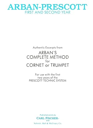 Immagine del venditore per ARBAN J.B. - First and Second Year for Cornet or Trumpet (Prescott) venduto da Mega Music