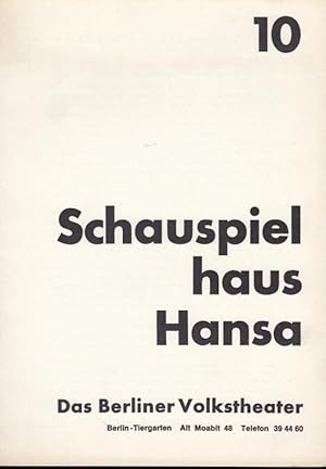 Krach im Hinterhaus. Programmheft Nr. 10 / 1964. Inszenierung: Malte Petzel, mit u. a.: Ekkehard ...