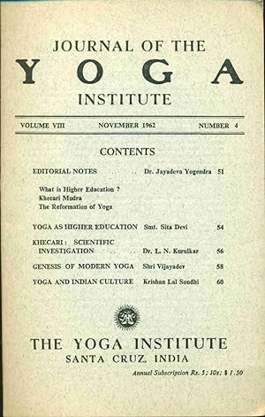 Journal of the Yoga Institute. No 4