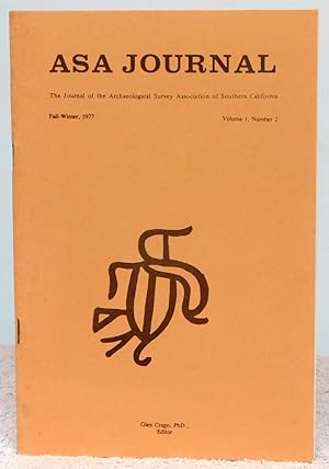 Imagen del vendedor de ASA Journal - The Journal of the Archaeological Survey Association of Southern California Fall-Winter, 1977 Volume 1, Number 2 a la venta por Argyl Houser, Bookseller