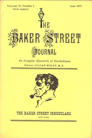 Imagen del vendedor de THE BAKER STREET JOURNAL ~ An Irregular Quarterly of Sherlockiana ~ June 1975 a la venta por SCENE OF THE CRIME 