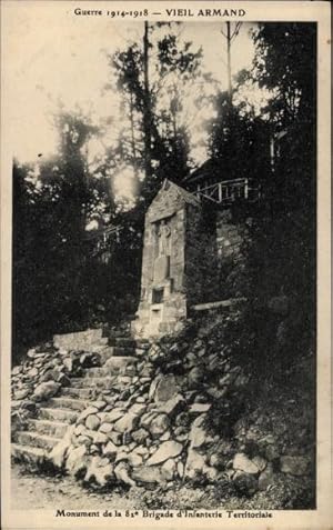 Ansichtskarte / Postkarte Vieil Armand, Monument de la 82e Brigade d'Infanterie Territoriale