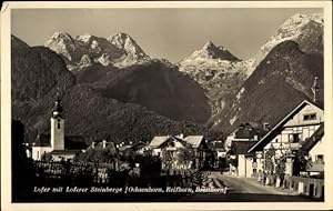 Ansichtskarte / Postkarte Lofer in Salzburg, Panorama vom Ort und Loferer Steinberge, Ochsenhorn,...