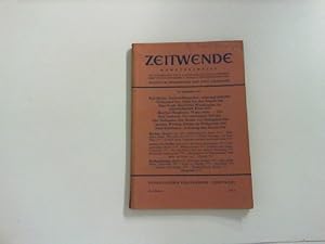 Seller image for Zeitwende Monatsschrift - 23. Jahrgang, Heft 4. - 15. November 1951. for sale by Zellibooks. Zentrallager Delbrck