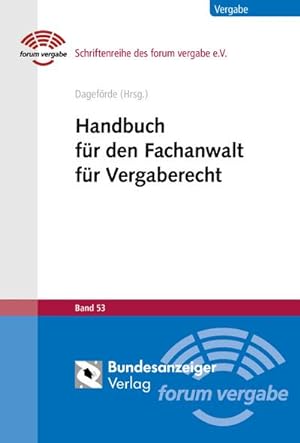 Bild des Verkufers fr Handbuch fr den Fachanwalt fr Vergaberecht zum Verkauf von BuchWeltWeit Ludwig Meier e.K.