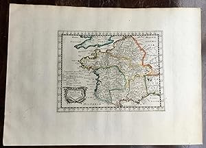 GALLIAE DIVISIO OCTAVIANA. Theatrum geographique Europae veteris. Carte de la Gaule ancienne.