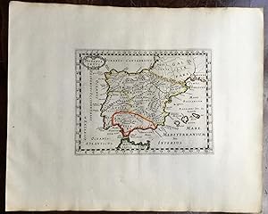 HISPANIA VETUS. Theatrum geographique Europae veteris. Carte de l'Espagne ancienne.