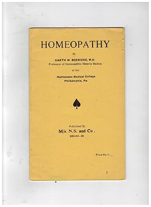 Image du vendeur pour HOMEOPATHY mis en vente par Jim Hodgson Books