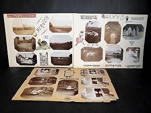 BERNES. Ensemble de 13 photographies originales, avec décors et illustrations manuscrits Belle Ep...