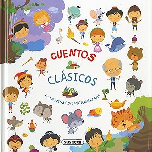 Imagen del vendedor de EL LIBRO DE LA SELVA/PINOCHO/JUAN Y LAS HABICHUELAS MGICAS/ALADINO Y LA LMPARA MGICA/EL FLAUTISTA DE HAMELIN 5 cuentos con pictogramas a la venta por Imosver