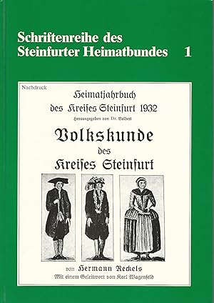 Schriftreihe des Steinfurter Heimatbundes 1. Heimatjahrbuch des Kreises Steinfurt 1932. Volkskund...