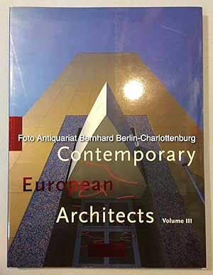 Bild des Verkufers fr Contemporary European architects zum Verkauf von Antiquariat Bernhard
