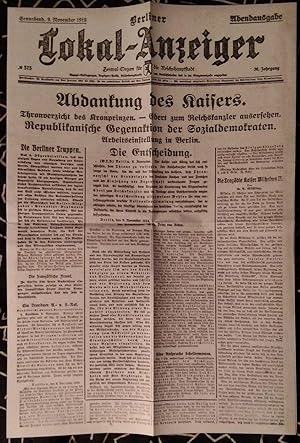 Berliner Lokal - Anzeiger - Abendausgabe vom 9.November 1918