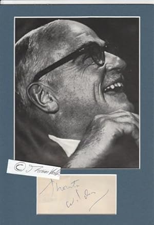 Bild des Verkufers fr THORNTON WILDER (1897-1975) amerikanischer Schriftsteller, u.a. Friedenspreis des Deutschen Buchhandels 1957, 3 x Pulitzer Prize, Pour le Mrite zum Verkauf von Herbst-Auktionen