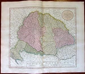 Hungary Transylvania Croatia Sclavonia 1811 John Cary lovely large old map