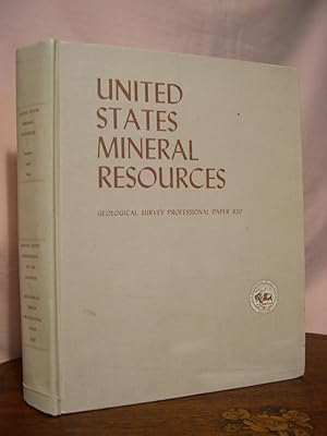 Seller image for UNITED STATES MINERAL RESOURCES; GEOLOGICAL SURVEY PROFESSIONAL PAPER 820 for sale by Robert Gavora, Fine & Rare Books, ABAA