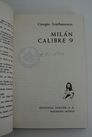 Bild des Verkufers fr Milan Calibre 9 (Spanish edition). zum Verkauf von Antiquariat Bookfarm