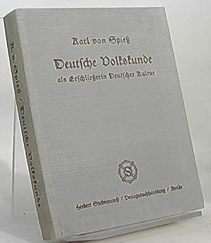 Seller image for Deutsche Volkskunde als Erschlieerin deutscher Kultur for sale by Antiquariat Unterberger