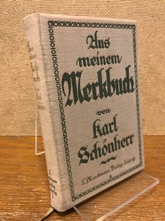 Imagen del vendedor de Aus meinem Merkbuch a la venta por Antiquariat Unterberger