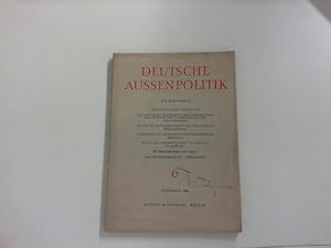 Image du vendeur pour Deutsche Auenpolitik, 1. Jahrg., Nr. 6, November 1956. mis en vente par Zellibooks. Zentrallager Delbrck