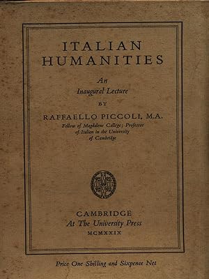 Seller image for Italian Humanities for sale by Librodifaccia