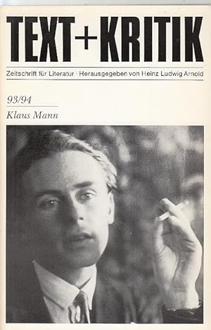 Seller image for Klaus Mann. / Text + Kritik ; 93/94 for sale by Licus Media
