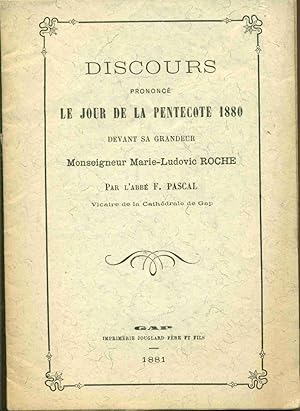 Imagen del vendedor de Discours prononc le Jour de la Pentecote 1880 devant sa grandeur Monseigneur Marie-Ludovic Roche a la venta por dansmongarage