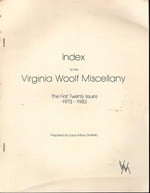 Imagen del vendedor de Index to the Virginia Woolf Miscellany: The First Twenty Issues, 1973-1983 a la venta por Dorley House Books, Inc.