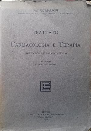 Seller image for Trattato di farmacologia e terapia (tossicologia e farmacognosia) for sale by librisaggi