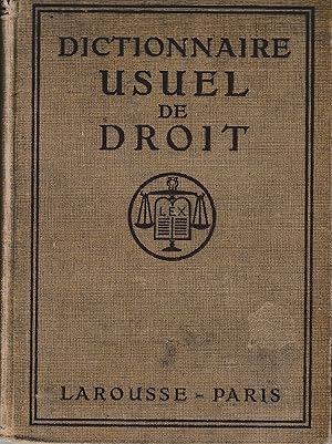 Dictionnaire usuel de droit par Max Legrand