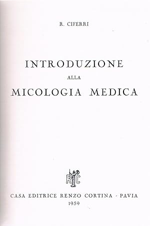 Seller image for Introduzione alla micologia medica for sale by librisaggi