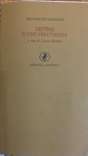 Image du vendeur pour Lettres d'une peruvienne mis en vente par librisaggi
