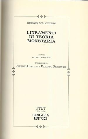 Lineamenti di teoria monetaria