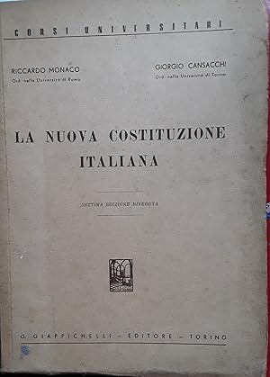 Seller image for La nuova costituzione italiana for sale by librisaggi