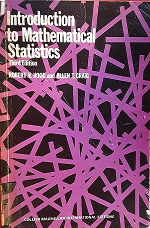 Bild des Verkufers fr introduction to mathematical statistics zum Verkauf von librisaggi
