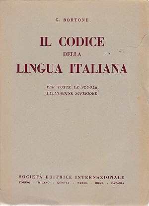 Immagine del venditore per Il codice della lingua italiana venduto da librisaggi