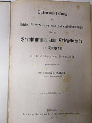 Zusammenstellung der Gesetze, Verordnungen und Vollzugsbestimmungen über die Verpflichtung zum Kr...