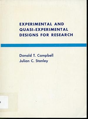 Seller image for Experimental and Quasi-Experimental Designs for Research for sale by Librairie Le Nord