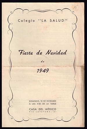 Colegio La Salud . Fiesta de Navidad de 1949