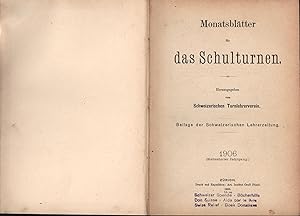 Seller image for In einem Buch: 1. Monatsbltter fr das Schulturnen 1906 (Siebzehnter Jahrgang), for sale by Antiquariat Kastanienhof