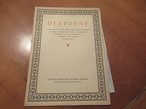 Seller image for Deepdene: A New Roman And Italic Type Design, Drawn By Frederic W. Goudy. Available Exclusively On The Monotype For Machine And Hand Composition In A Variety Of Sizes From Six To Sixty Point for sale by Arroyo Seco Books, Pasadena, Member IOBA