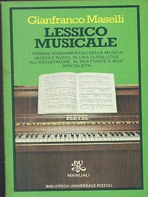 Bild des Verkufers fr Lessico musicale zum Verkauf von Librodifaccia